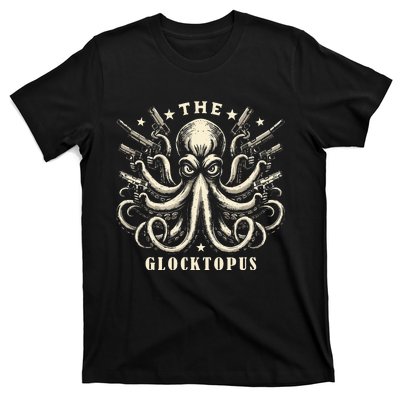 Gun Lover Vintage Squid Octopus T-Shirt