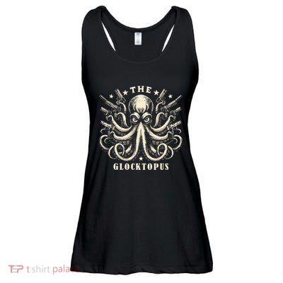 Gun Lover Vintage Squid Octopus Ladies Essential Flowy Tank