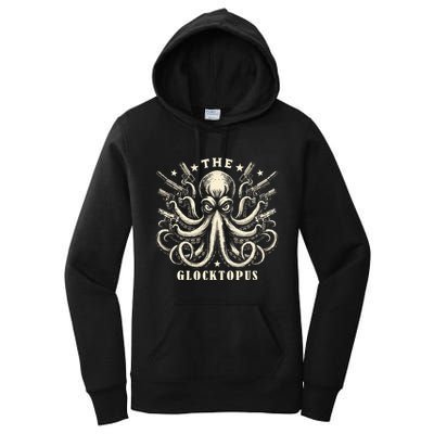 Gun Lover Vintage Squid Octopus Women's Pullover Hoodie