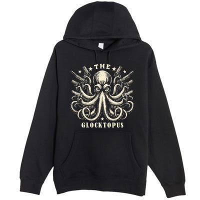 Gun Lover Vintage Squid Octopus Premium Pullover Hoodie