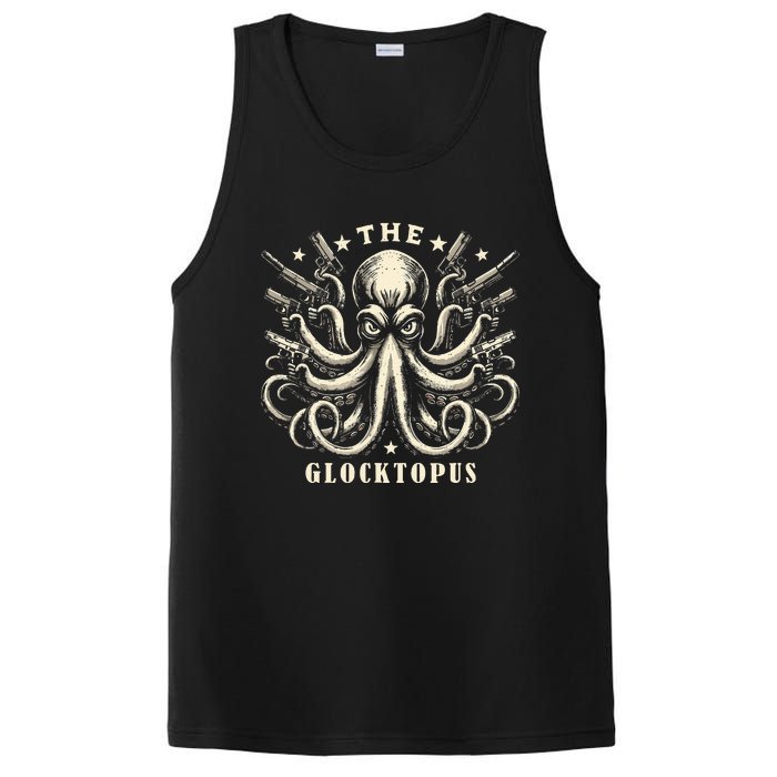 Gun Lover Vintage Squid Octopus PosiCharge Competitor Tank