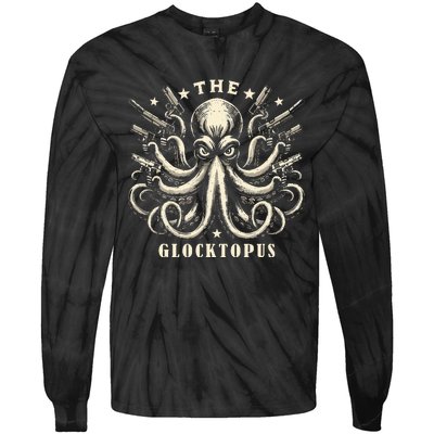 Gun Lover Vintage Squid Octopus Tie-Dye Long Sleeve Shirt