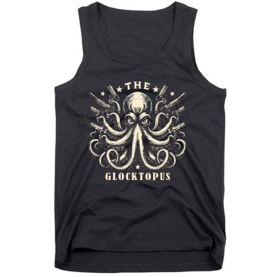 Gun Lover Vintage Squid Octopus Tank Top