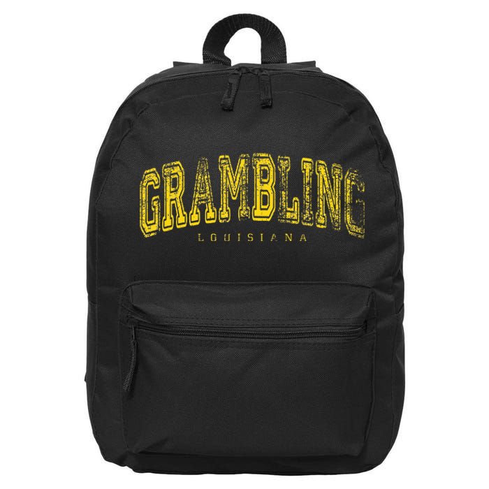 Grambling Louisiana Vintage Retro Us City State Travel 16 in Basic Backpack