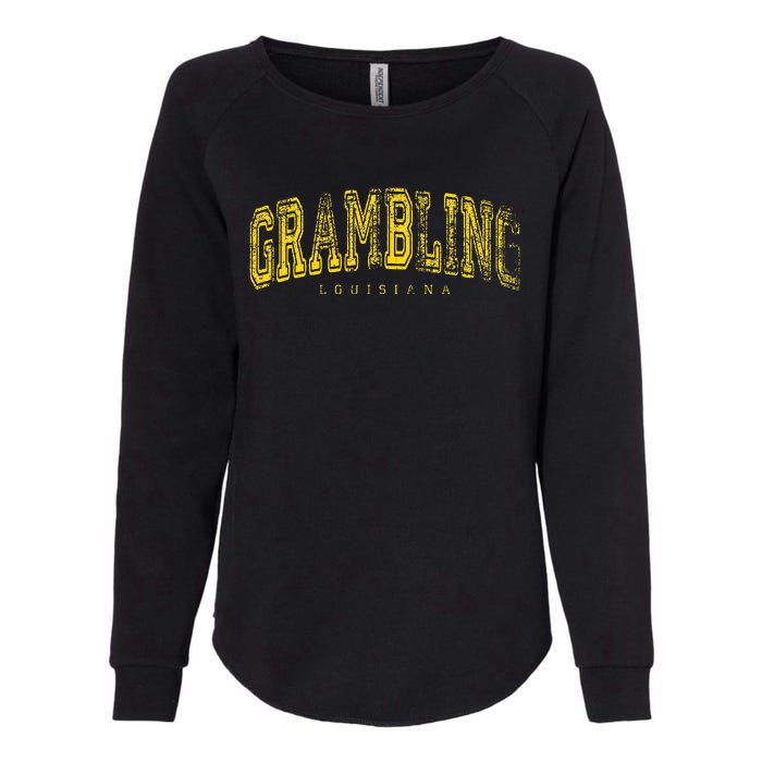 Grambling Louisiana Vintage Retro Us City State Travel Womens California Wash Sweatshirt