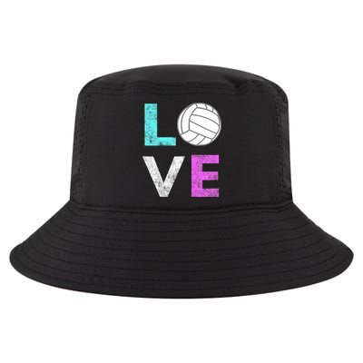Girls Love Volleyball Best Fun Birthday Gift TShirt Cool Comfort Performance Bucket Hat