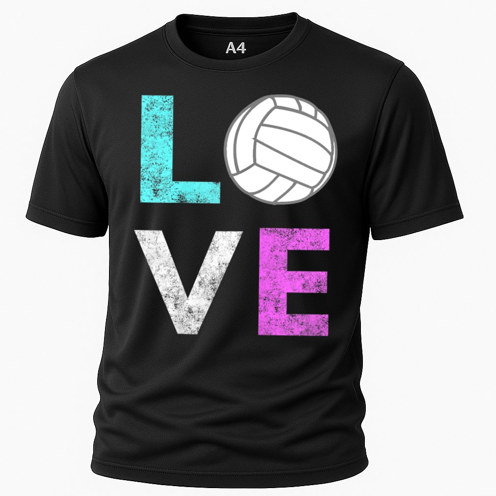 Girls Love Volleyball Best Fun Birthday Gift TShirt Cooling Performance Crew T-Shirt