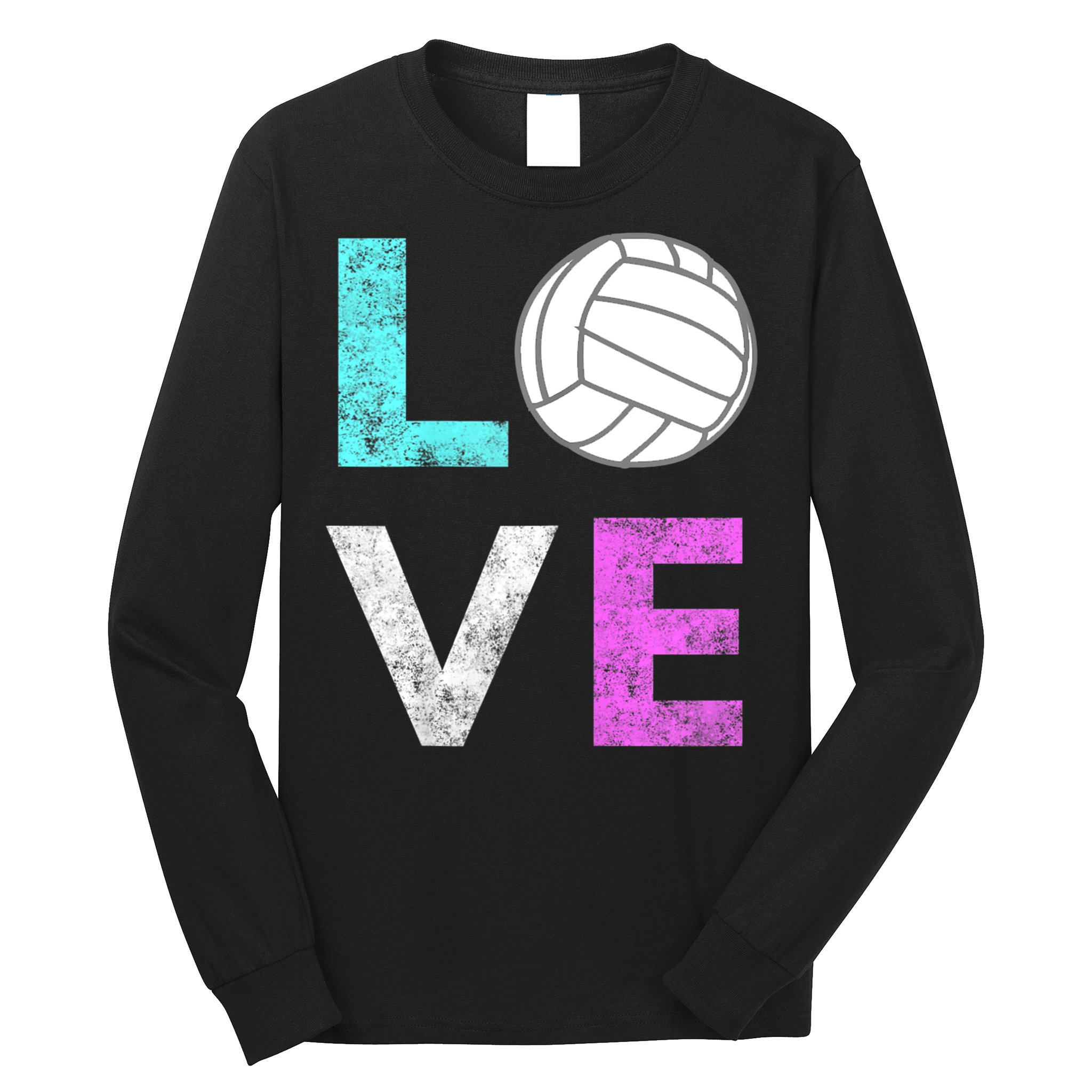 Girls Love Volleyball Best Fun Birthday Gift TShirt Long Sleeve Shirt