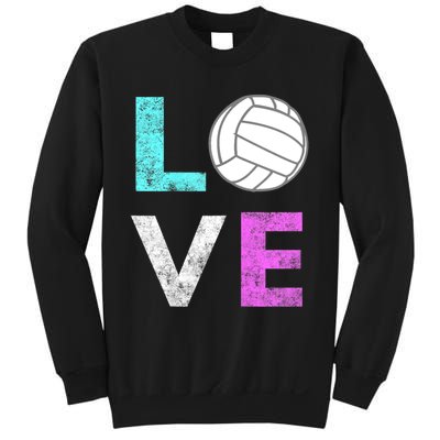 Girls Love Volleyball Best Fun Birthday Gift TShirt Sweatshirt