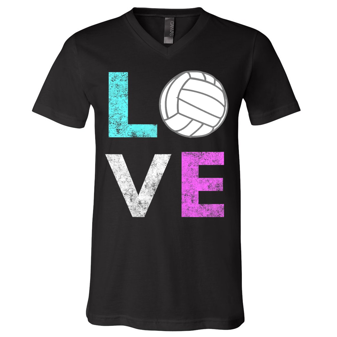 Girls Love Volleyball Best Fun Birthday Gift TShirt V-Neck T-Shirt