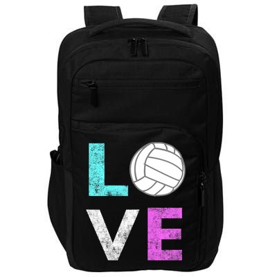 Girls Love Volleyball Best Fun Birthday Gift TShirt Impact Tech Backpack