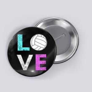 Girls Love Volleyball Best Fun Birthday Gift TShirt Button