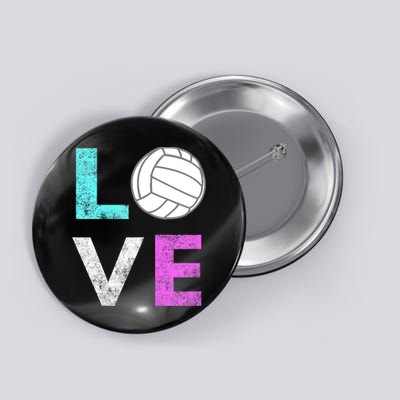 Girls Love Volleyball Best Fun Birthday Gift TShirt Button