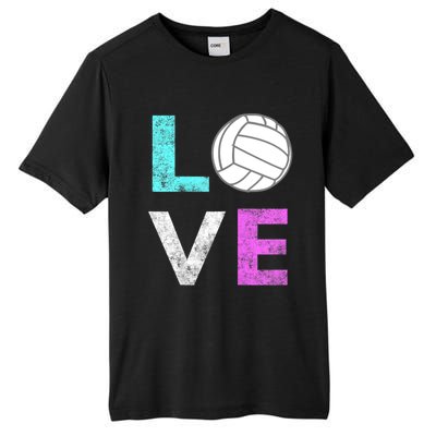 Girls Love Volleyball Best Fun Birthday Gift TShirt Tall Fusion ChromaSoft Performance T-Shirt