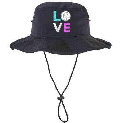 Girls Love Volleyball Best Fun Birthday Gift TShirt Bucket Hat