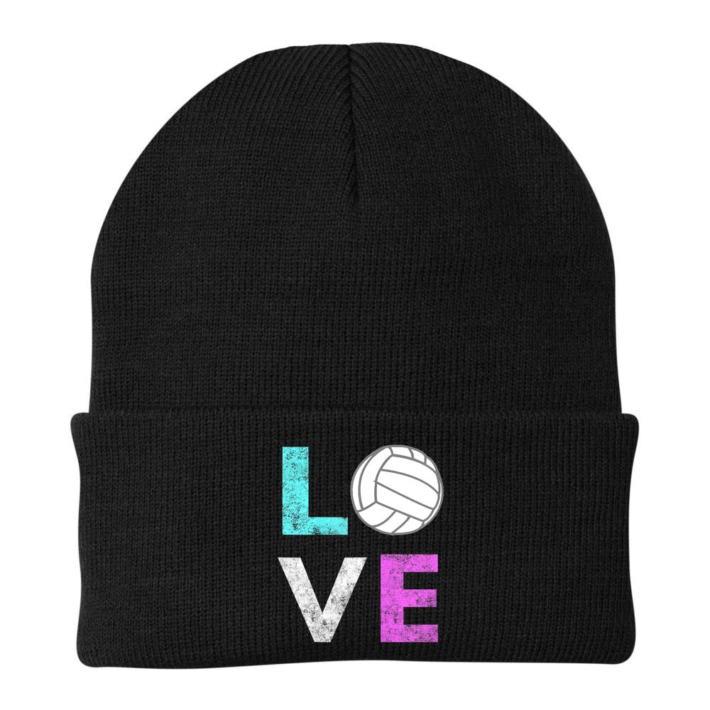 Girls Love Volleyball Best Fun Birthday Gift TShirt Beanie