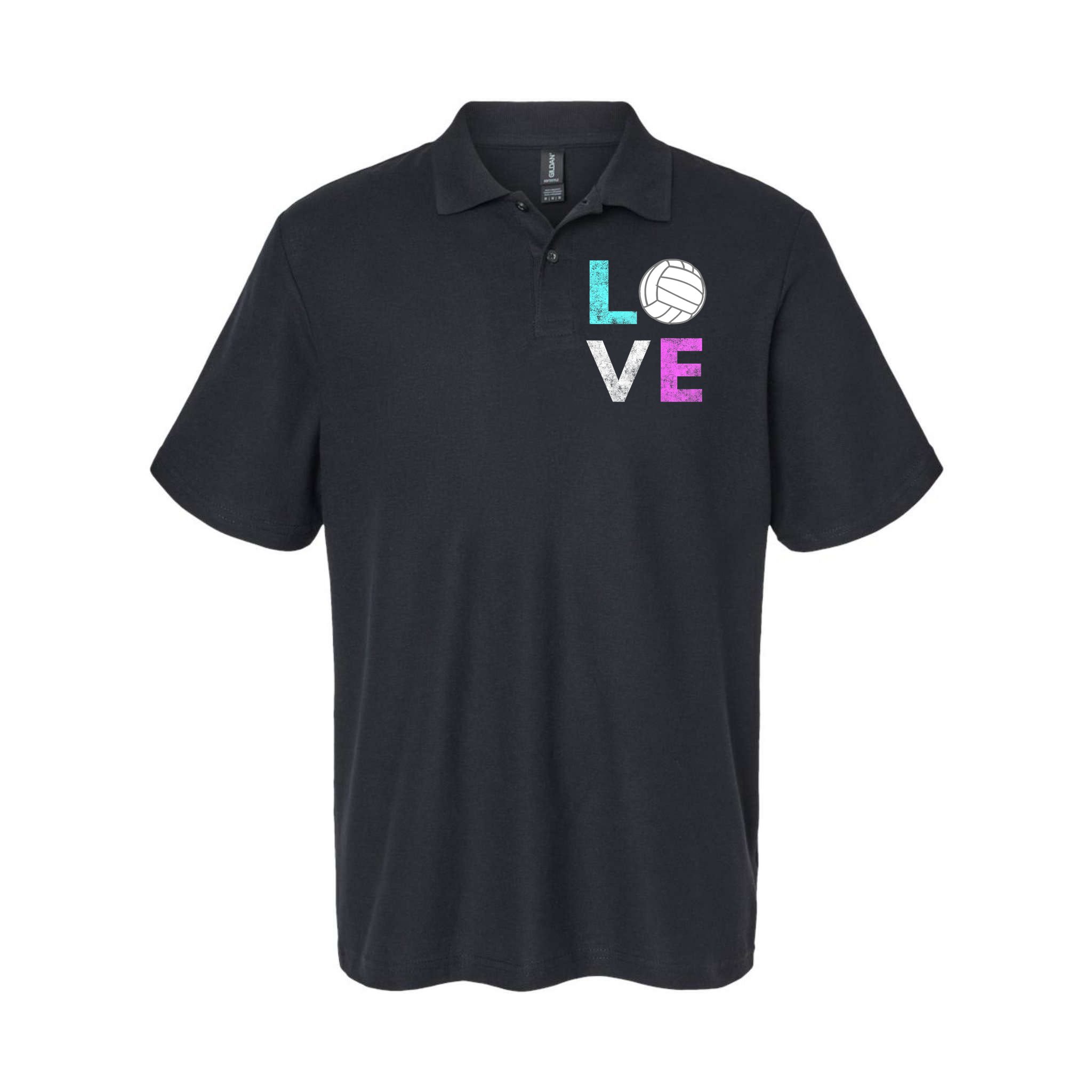 Girls Love Volleyball Best Fun Birthday Gift TShirt Polo