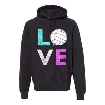 Girls Love Volleyball Best Fun Birthday Gift TShirt Premium Hoodie