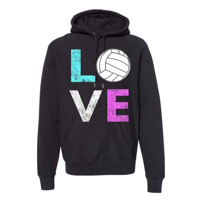 Girls Love Volleyball Best Fun Birthday Gift TShirt Premium Hoodie