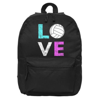 Girls Love Volleyball Best Fun Birthday Gift TShirt 16 in Basic Backpack
