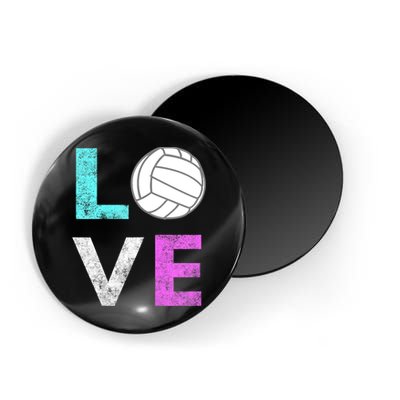 Girls Love Volleyball Best Fun Birthday Gift TShirt Magnet