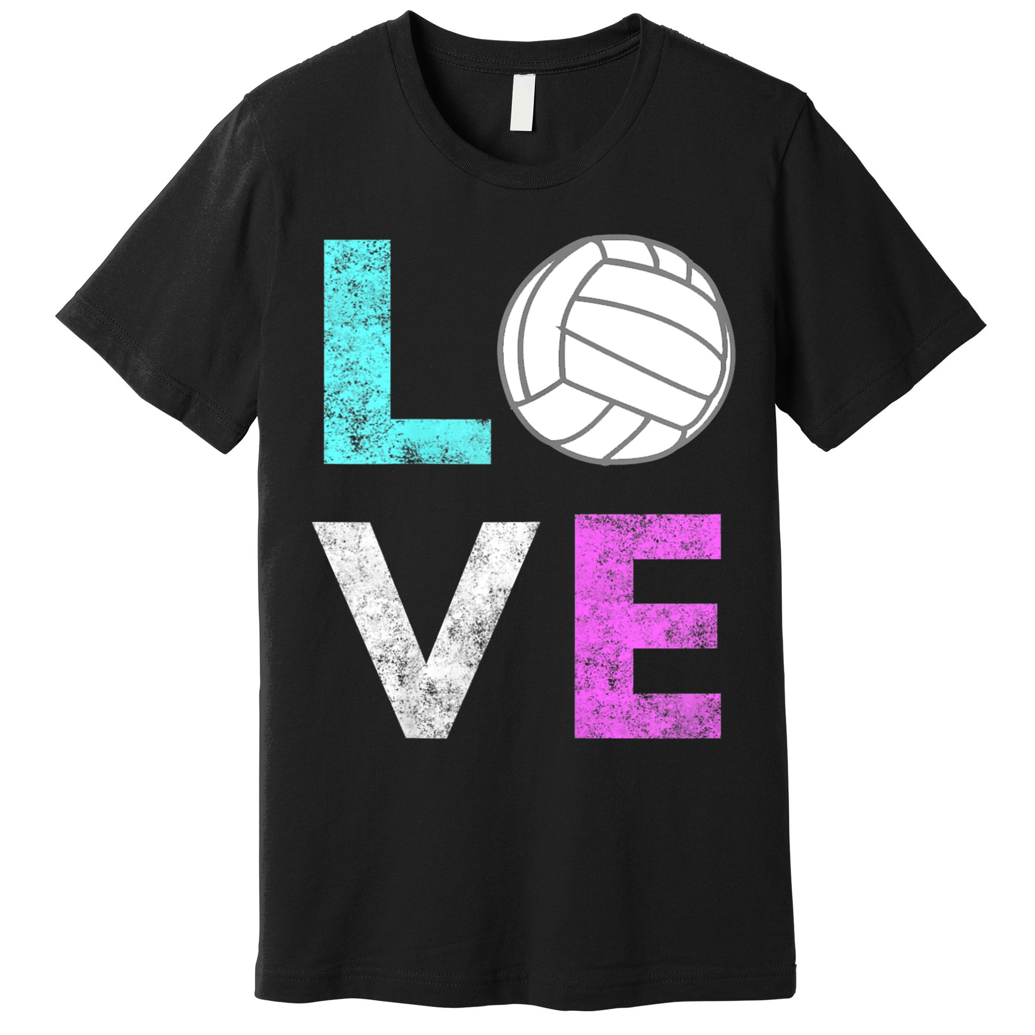 Girls Love Volleyball Best Fun Birthday Gift TShirt Premium T-Shirt