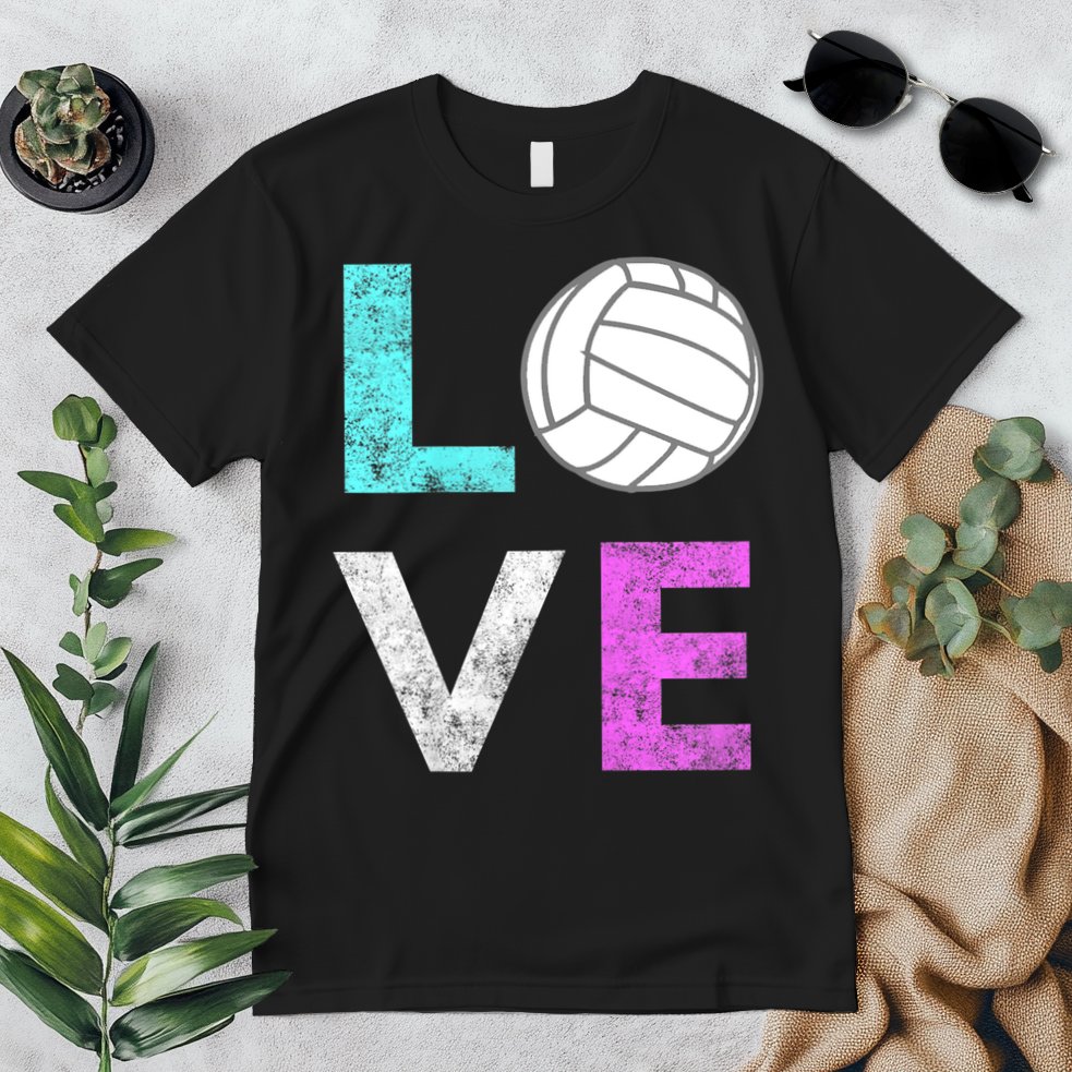 Girls Love Volleyball Best Fun Birthday Gift TShirt Premium T-Shirt