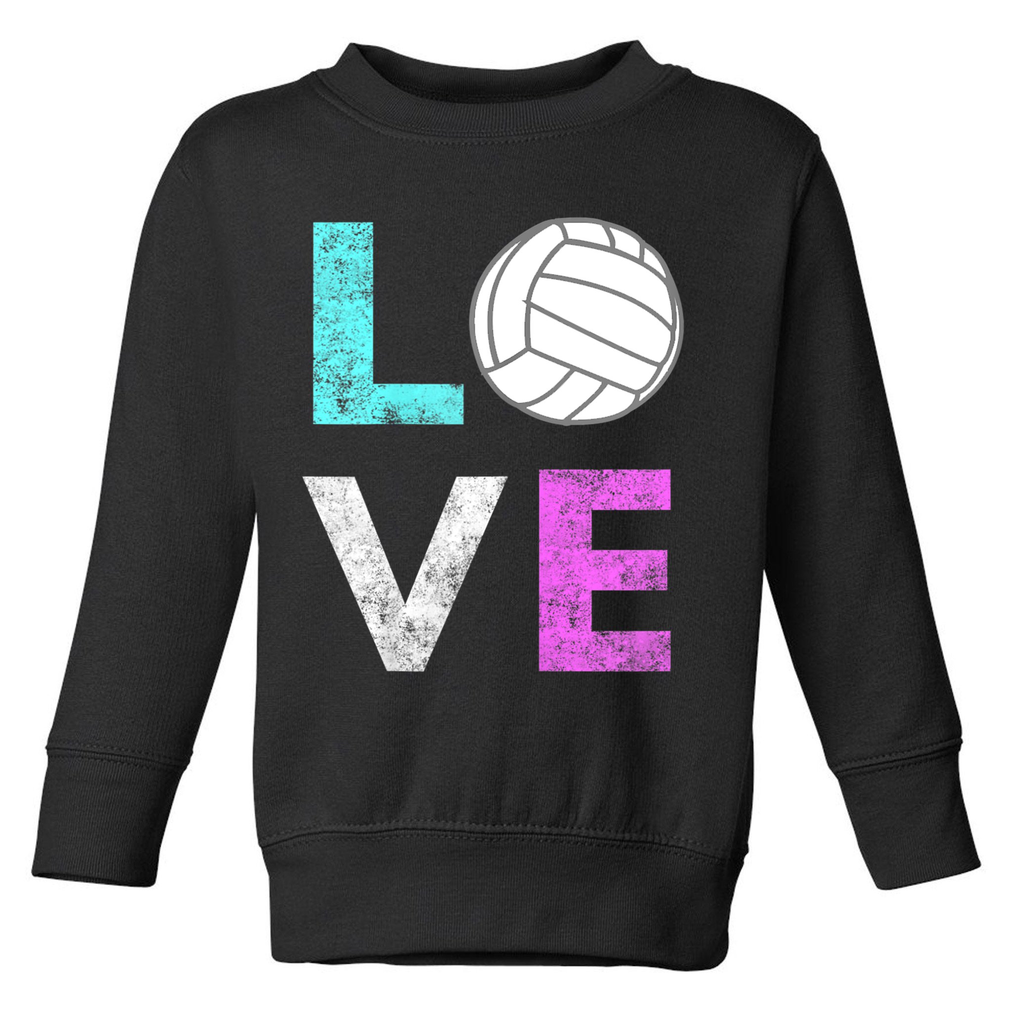 Girls Love Volleyball Best Fun Birthday Gift TShirt Toddler Sweatshirt