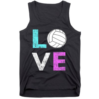 Girls Love Volleyball Best Fun Birthday Gift TShirt Tank Top