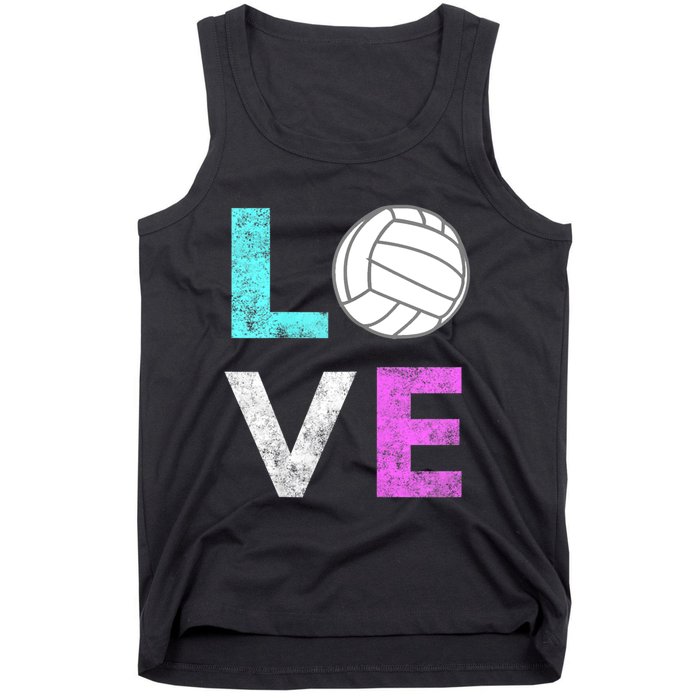 Girls Love Volleyball Best Fun Birthday Gift TShirt Tank Top