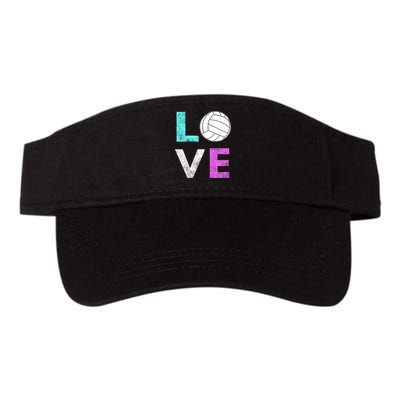 Girls Love Volleyball Best Fun Birthday Gift TShirt Visor