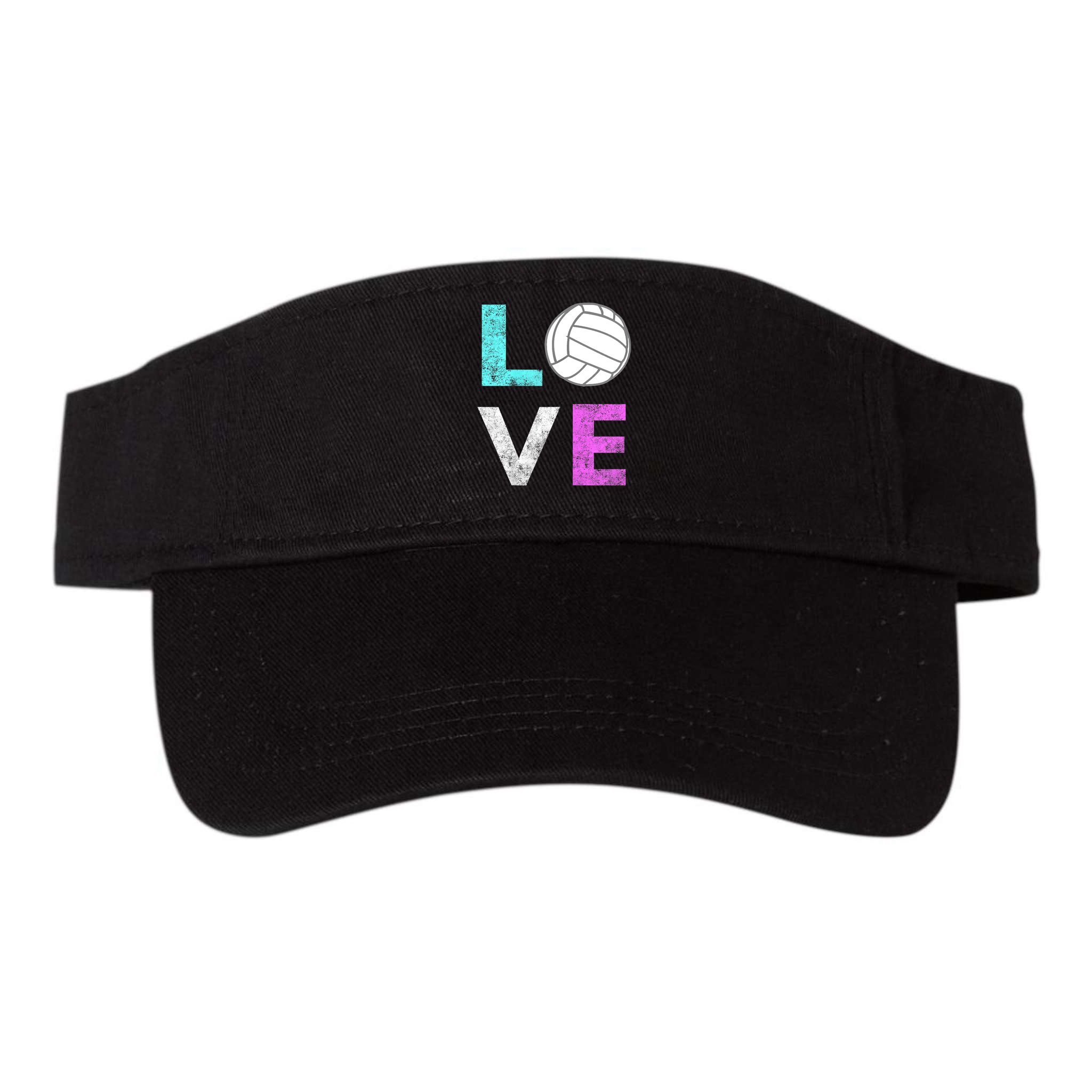 Girls Love Volleyball Best Fun Birthday Gift TShirt Visor