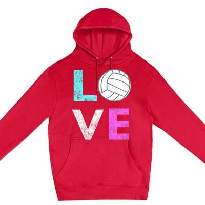 Girls Love Volleyball Best Fun Birthday Gift TShirt Premium Pullover Hoodie