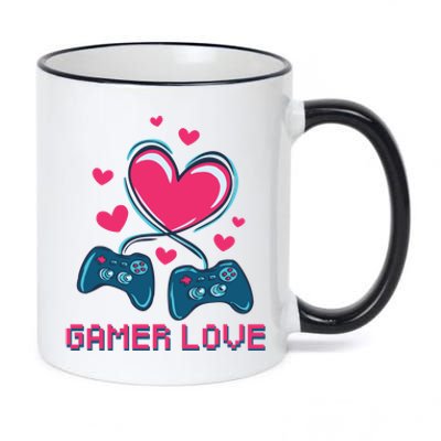 Gamer Love Video Games Funny Gamer For Valentines Day Gift 11oz Black Color Changing Mug