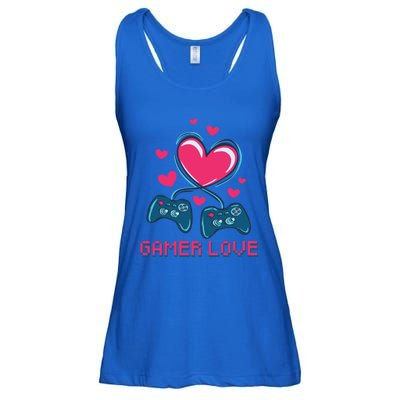 Gamer Love Video Games Funny Gamer For Valentines Day Gift Ladies Essential Flowy Tank