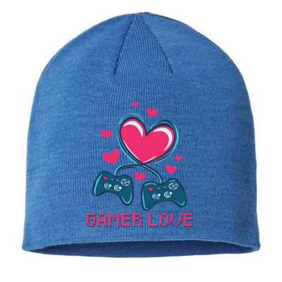 Gamer Love Video Games Funny Gamer For Valentines Day Gift Sustainable Beanie