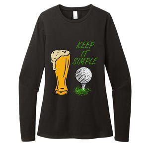 Golf Life With Glass Of Beer Keep It Simple Womens CVC Long Sleeve Shirt