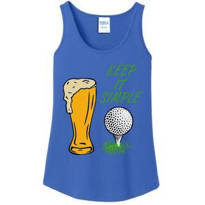 Golf Life With Glass Of Beer Keep It Simple Ladies Essential Tank