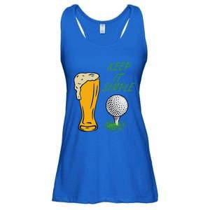 Golf Life With Glass Of Beer Keep It Simple Ladies Essential Flowy Tank