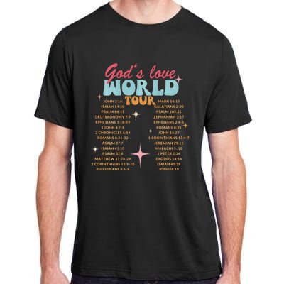 God's Love World Tour Christian Bible Verse Aesthetic (Back) Adult ChromaSoft Performance T-Shirt