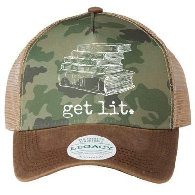 Get Lit With Books Funny Meme Legacy Tie Dye Trucker Hat