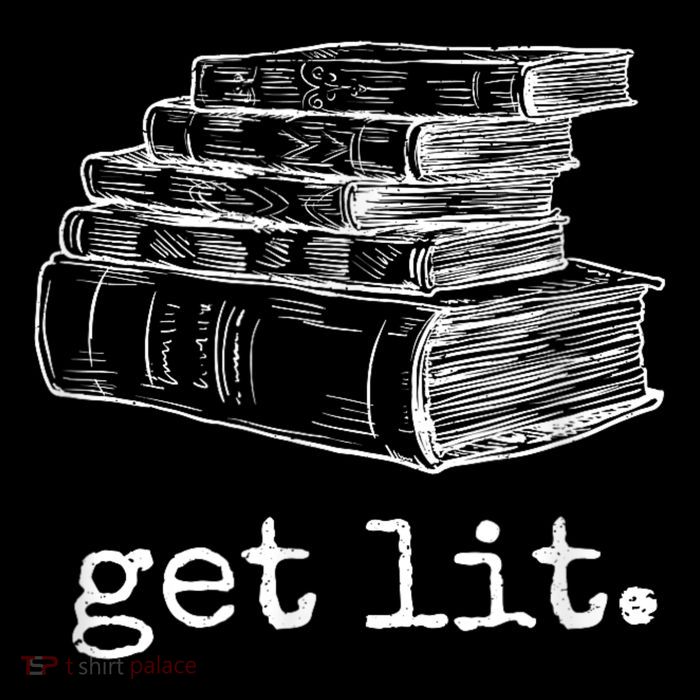 Get Lit With Books Funny Meme Button