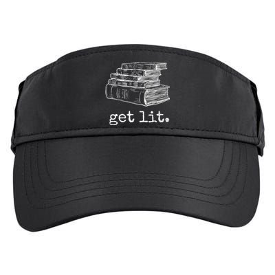 Get Lit With Books Funny Meme Adult Drive Performance Visor