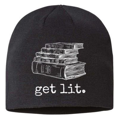 Get Lit With Books Funny Meme Sustainable Beanie