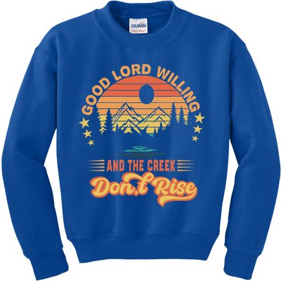 Good Lord Willing The Creek DonT Rise Kids Sweatshirt