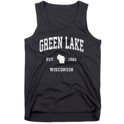 Green Lake Wisconsin Wi Vintage Athletic Sports Tank Top