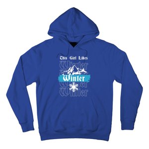 Girl Likes Winter Cozy Winter Days Nature Snowflakes Great Gift Hoodie