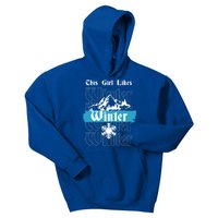 Girl Likes Winter Cozy Winter Days Nature Snowflakes Great Gift Kids Hoodie