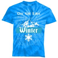 Girl Likes Winter Cozy Winter Days Nature Snowflakes Great Gift Kids Tie-Dye T-Shirt