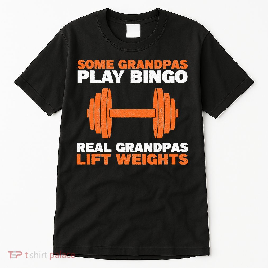 Grandpa Lift Weights Bodybuilding Grandfather Weightlifting Tall T-Shirt